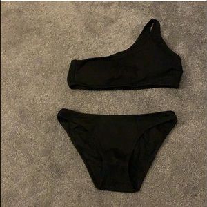 bikini black one strap
